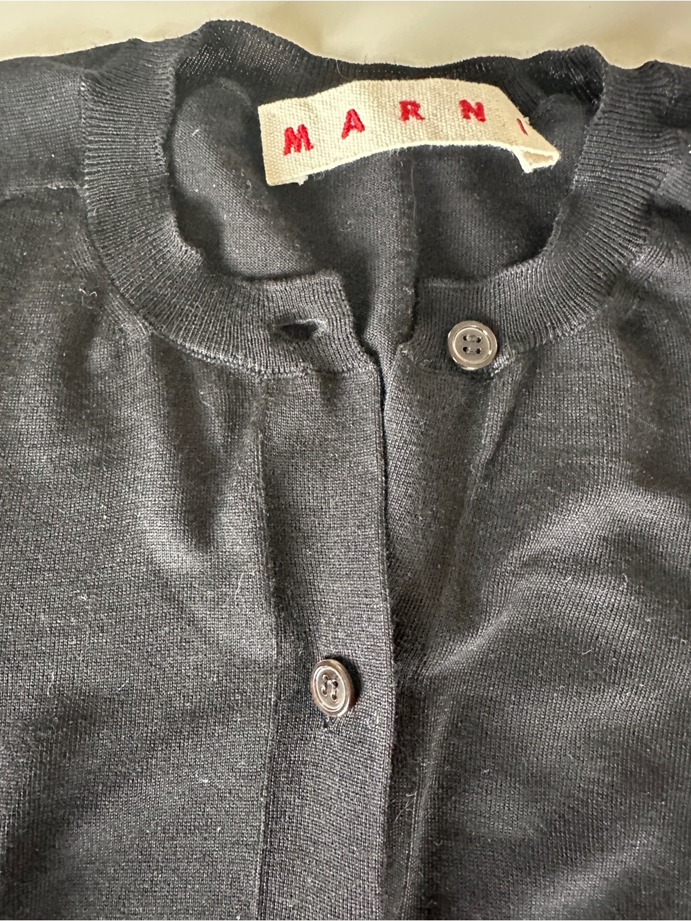 MARNI Two-Tone Black & Brown Button-Up Sweater - Picture 7 of 10